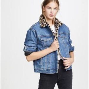 Levi's Reversible Dad Trucker Jacket Leopard